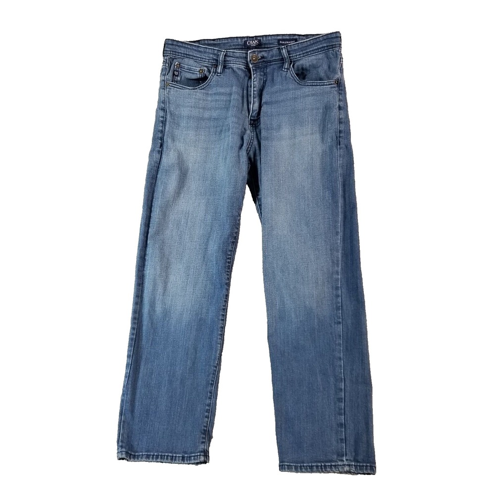 Chaps Ralph Lauren jeans mens 34x30 slim straight blue Flex stretch denim pants